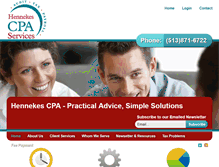 Tablet Screenshot of hennekescpa.com